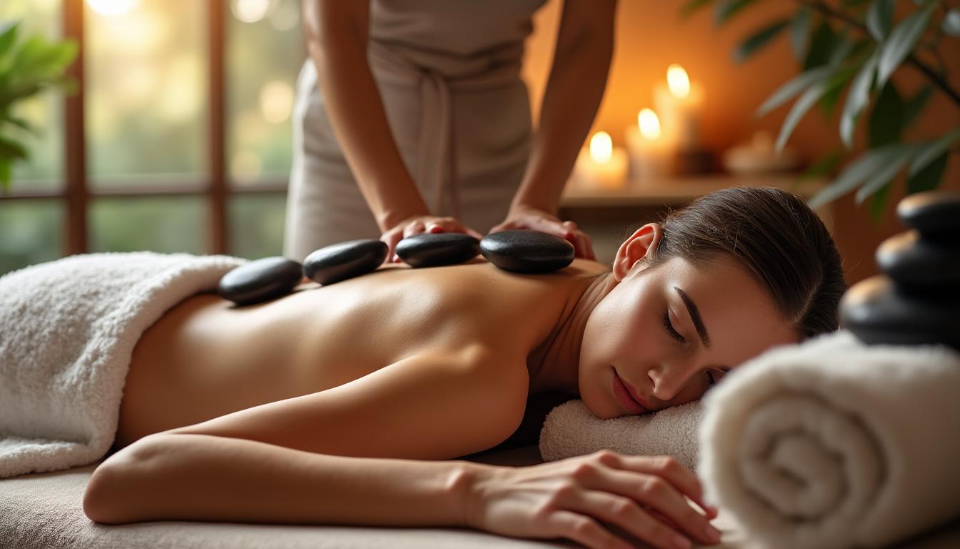 découvrez comment se déroule un massage aux pierres chaudes dans un spa, une expérience relaxante qui utilise la chaleur des pierres pour détendre les muscles et apaiser l'esprit.