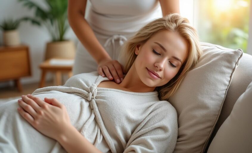découvrez pourquoi le massage postnatal est crucial pour le bien-être émotionnel des mamans, en aidant à réduire le stress, restaurer l'équilibre et favoriser la relaxation après l'accouchement.