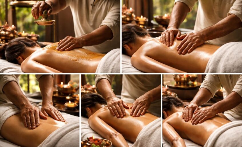 découvrez les différentes techniques de massage ayurvédique utilisant l'huile de sésame pour une relaxation profonde et un bien-être naturel.
